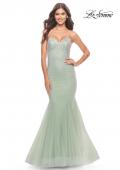 Picture of: Rhinestone Mermaid Prom Dress with Sweetheart Neckline in Sage, Style: 31285, Detail Picture 2