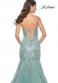 Picture of: Unique Beaded Sequin Print Mermaid Prom Dress in Sage, Style: 32053, Detail Picture 2