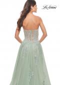 Picture of: Tulle A-Line Gown with Beautiful Lace Applique in Sage, Style: 31577, Detail Picture 3