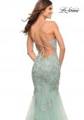 Picture of: Stunning Mermaid Tulle and Jeweled Lace Dress in Sage, Style: 30621, Detail Picture 5