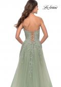 Picture of: Sweetheart Tulle Strapless Gown with Lace Applique in Sage, Style: 31363, Detail Picture 6
