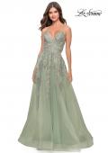 Picture of: Tulle Prom Dress with Lace Detail in Sage, Style: 31503, Detail Picture 7