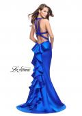 Picture of: Mikado Mermaid Dress with Embellished High Neckline in Sapphire Blue, Style: 25838, Main Picture
