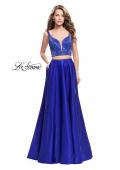 Picture of: Two Piece A-line Gown with Beading and Low Scoop Back in Sapphire Blue, Style: 25939, Main Picture