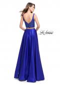 Picture of: Two Piece A-line Gown with Beading and Low Scoop Back in Sapphire Blue, Style: 25939, Back Picture