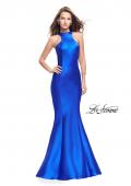 Picture of: Mikado Mermaid Dress with Embellished High Neckline in Sapphire Blue, Style: 25838, Detail Picture 1