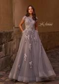 Picture of: Long Tulle Gown with Intricate Lace Detailing, Style: 26907, Main Picture