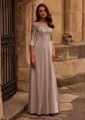 Picture of: Jersey Mother of the Bride Gown with Lace Neckline, Style: 29227, Main Picture