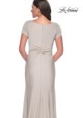 Picture of: Elegant Evening Gown with V Neck and Knot in Silver, Style: 29926, Detail Picture 12
