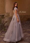 Picture of: Long Tulle Gown with Intricate Lace Detailing, Style: 26907, Back Picture