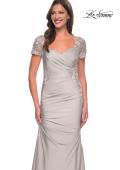 Picture of: Satin Evening Dress with Lace and Scoop Neckline, Style: 27989, Detail Picture 19