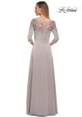 Picture of: Jersey Mother of the Bride Gown with Lace Neckline, Style: 29227, Detail Picture 6