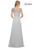 Picture of: Jersey Gown with Full Skirt and Lace Detail Top, Style: 29511, Detail Picture 8