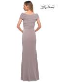 Picture of: Ruched Jersey Long Gown with V Neckline, Style: 26519, Detail Picture 14