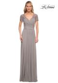 Picture of: Jersey Long Evening Dress with Short Lace Sleeves, Style: 29772, Detail Picture 5