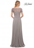 Picture of: Jersey Long Evening Dress with Short Lace Sleeves, Style: 29772, Detail Picture 7