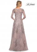 Picture of: Lace Mother of the Bride Dress with Full Skirt in Silver, Style: 30078, Back Picture