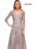 Picture of: Lace Mother of the Bride Dress with Full Skirt in Silver, Style: 30078, Detail Picture 1