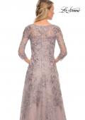 Picture of: Lace Mother of the Bride Dress with Full Skirt in Silver, Style: 30078, Detail Picture 2