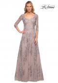 Picture of: Lace Mother of the Bride Dress with Full Skirt in Silver, Style: 30078, Detail Picture 3