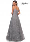 Picture of: Unique Sequin Prom Gown with Sweetheart Neckline in Silver, Style: 27199, Detail Picture 9