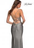 Picture of: Prom Dress with Beautiful Lace Bodice and Jersey Skirt in Silver, Style: 30466, Detail Picture 14