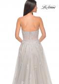 Picture of: Gorgeous Lace A-Line Dress with Rhinestone Lace Details in Silver, Style: 32111, Detail Picture 15