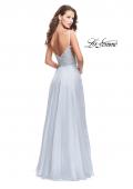 Picture of: A-line Chiffon Prom Gown with Pearl Beaded Bodice in Silver, Style: 26278, Back Picture