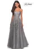 Picture of: Ball Gown Prom Dress with Sequin Details in Silver, Style: 27667, Detail Picture 1