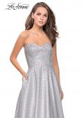 Picture of: Strapless Prom Gown with Sparkling Beading in Silver, Style: 26080, Detail Picture 2