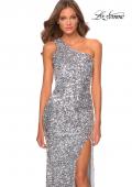 Picture of: Glamorous One Shoulder Sequin Prom Gown in Silver Style: 28596, Detail Picture 4