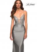 Picture of: Prom Dress with Beautiful Lace Bodice and Jersey Skirt in Silver, Style: 30466, Detail Picture 4