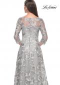 Picture of: Unique Silver Lace Mother of the Bride Gown with Sleeves in Silver Slate, Style: 30062, Detail Picture 3