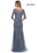 Picture of: Tulle Gown with Lace Applique and Illusion Top, Style: 29226, Detail Picture 4
