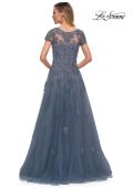 Picture of: Tulle A Line Gown with Lace Applique and V Neck, Style: 29380, Detail Picture 6