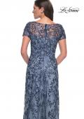 Picture of: Floral Beaded Evening Dress with Sheer Cap Sleeves, Style: 27956, Detail Picture 6