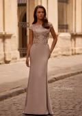 Picture of: Chic Satin Gown with Lace Off the Shoulder Top, Style: 29331, Main Picture