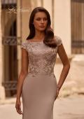 Picture of: Chic Satin Gown with Lace Off the Shoulder Top, Style: 29331, Detail Picture 1