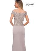 Picture of: Chic Satin Gown with Lace Off the Shoulder Top, Style: 29331, Detail Picture 6
