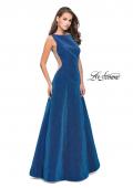 Picture of: Long Mikado Ball Gown with Boat Neckline and Pockets in Turquoise, Style: 26231, Main Picture