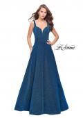 Picture of: Sparkling Mikado A-line Ball Gown with Ruched Bodice in Turquoise, Style: 26325, Main Picture