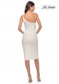 Picture of: Chic One Shoulder Midi Dress with High Slit in White, Style: 30919, Detail Picture 14