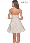 Picture of: Short Lace Strapless Party Dress with Rhinestones in White, Style: 27334, Detail Picture 4