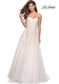 Picture of: Lace Bodice Tulle Prom Dress with Sweetheart Neckline in White Nude, Style: 27508, Main Picture