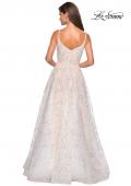 Picture of: Unique Sequin Prom Gown with Sweetheart Neckline in White Nude, Style: 27199, Back Picture