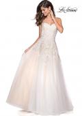 Picture of: Lace Bodice Tulle Prom Dress with Sweetheart Neckline in White Nude, Style: 27508, Detail Picture 2