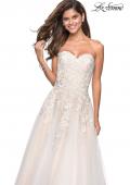 Picture of: Lace Bodice Tulle Prom Dress with Sweetheart Neckline in White Nude, Style: 27508, Detail Picture 3