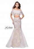 Picture of: Two Piece Mermaid Style Gown with Off the Shoulder Top in White, Style: 25417, Main Picture