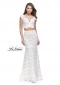 Picture of: Two Piece Mermaid Dress with Metallic Beading in White, Style: 25918, Main Picture