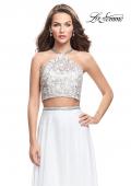 Picture of: Two Piece Dress with Chiffon Skirt and Lace Top in White, Style: 26288, Main Picture